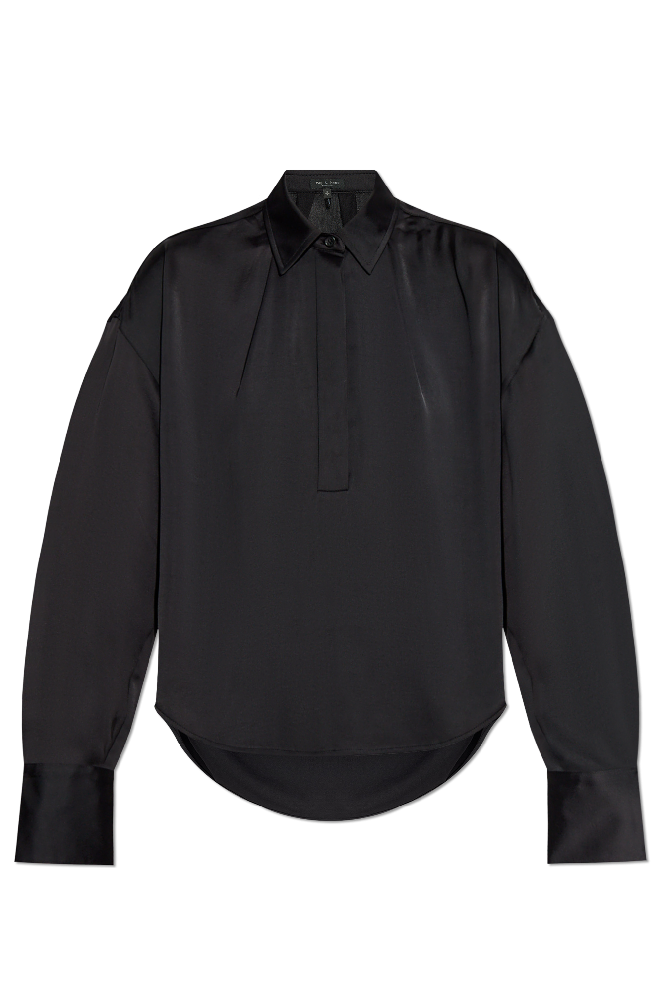 boohoo MAN★半袖 フェイクレザー ボタン留め シャツ★炎★黒★ Perforated Faux-Leather Shirt in Black – SVRN